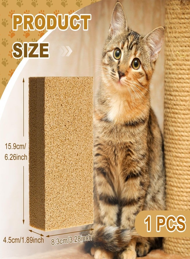 RimCereal Pet Hair Remover Sponge Cat and Dog Hair Sponge Rubber Pet Fur Lifter Removal Tool, Remove from Furniture, Carpet, Bedding, Clothing, 6.26 x 3.28 x 1.89 Inch(Khaki,1 Pack) - Image 2